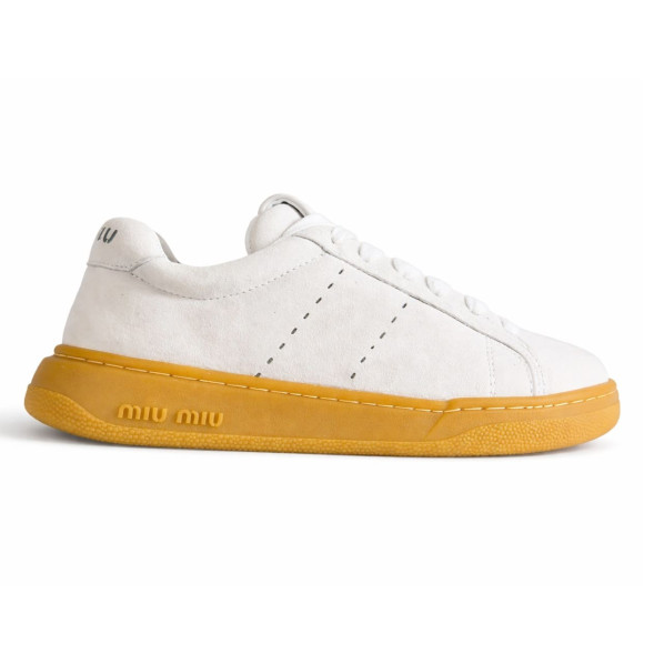 Женские кеды Miu Miu Suede Sneakers White