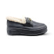 Женские зимние мокасины Gucci Moccasins Winter Leather Black