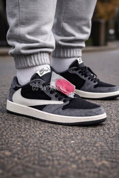 Мужские кроссовки Nike Air Jordan 1 Low OG SP x Travis Scott &amp; Fragment Grey/Black