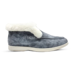 Loro Piana Low Winter Suede Dark Grey