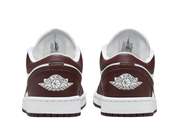 Женские кроссовки Nike Air Jordan 1 Low Leather Brown/White