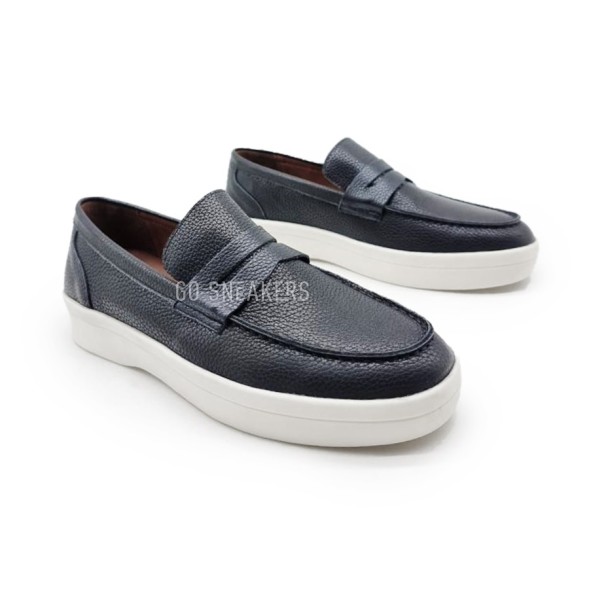 Унисекс мокасины Loro Piana Leather Black