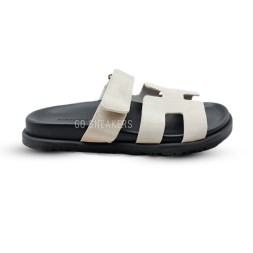 Hermes Flip-flops Suede Cream