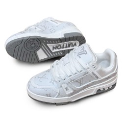 Louis Vuitton Trainer Maxi Skateboard Shoes Low-Top White