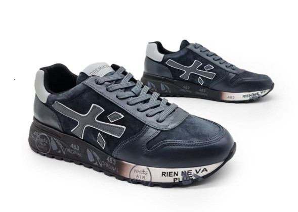 Унисекс кроссовки Premiata 483 Suede/Leather Black/Grey