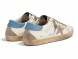 Женские кеды Golden Goose Super-Star Sky Blue Heel Tab