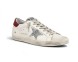 Женские кеды Golden Goose Super-Star Beige Silver Glitter Star