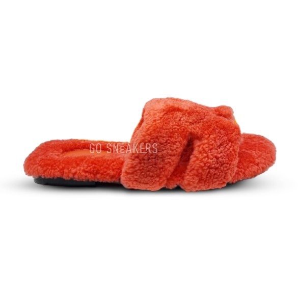 Женские сандалии Hermes Flip-flops Wool Orange