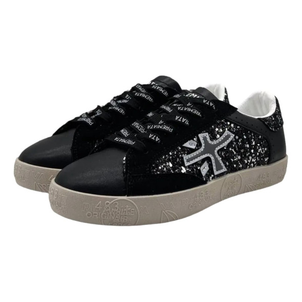 Женские кеды Premiata Stevend 4874 Glitter Black