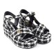 Женские босоножки Chanel Sandals Black/White Cell