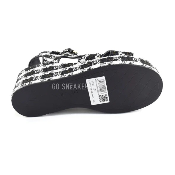 Женские босоножки Chanel Sandals Black/White Cell
