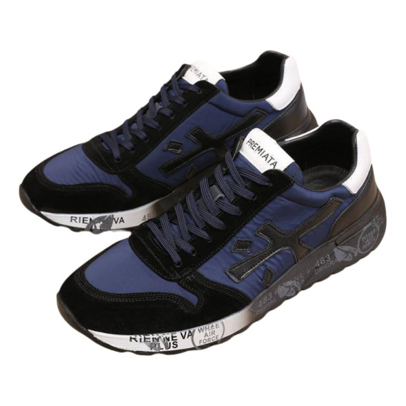 Мужские кроссовки Premiata Mick Suede/Textile Black/Navy 