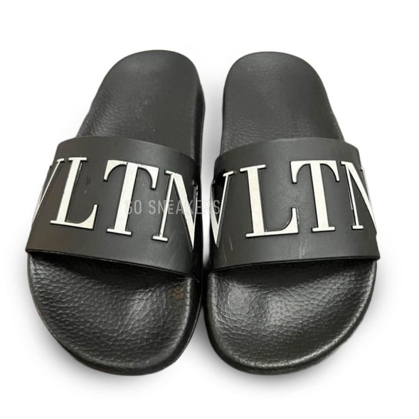 Мужские тапочки Valentino Slides Man Black/White