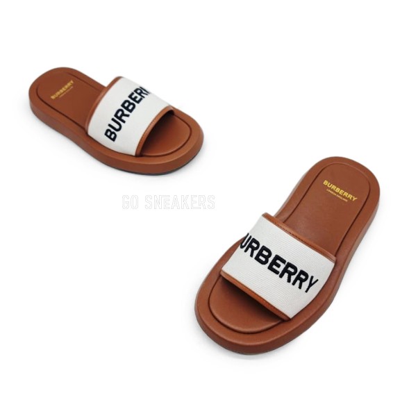 Женские шлепки Burberry Flip-flops Brown/White