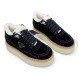 Женские зимние кроссовки на платформе Prada Platform Suede Winter Black