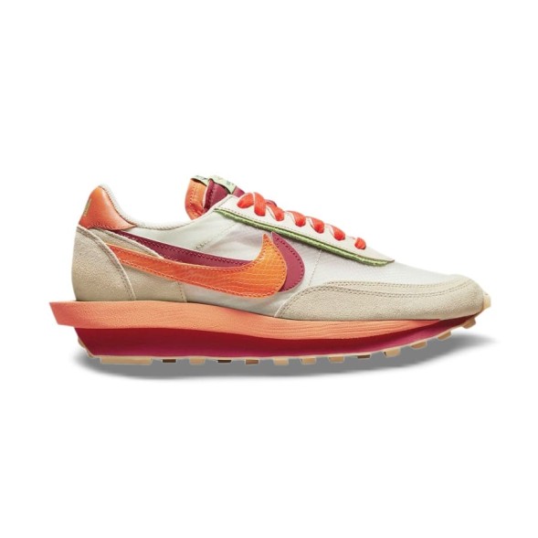 Унисекс кроссовки Nike x Sacai x CLOT LDWaffle Net Orange Blaze