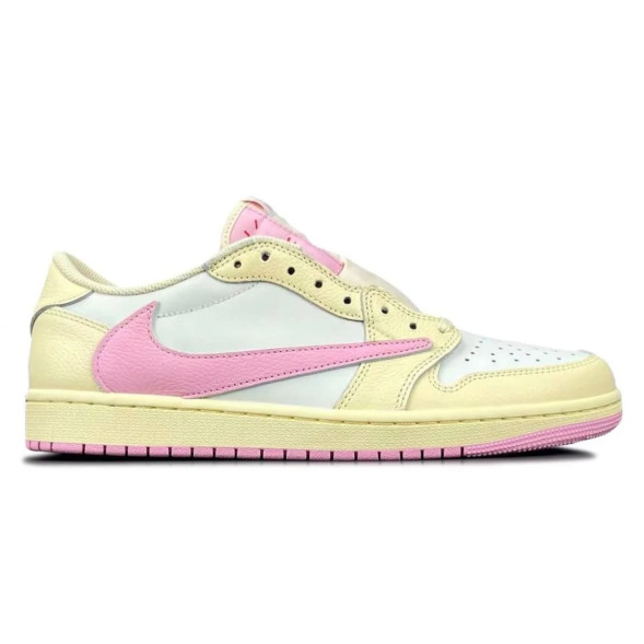 Женские кроссовки Travis Scott x Nike Air Jordan 1 OG Muslin Shy Pink