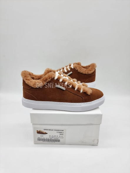 Женские зимние кроссовки Brunello Cucinelli Open Walk Winter Suede Brown