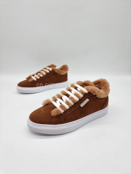 Женские зимние кроссовки Brunello Cucinelli Open Walk Winter Suede Brown