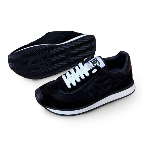Мужские кроссовки Dolce&amp;Gabbana Suede Sneakers Black 