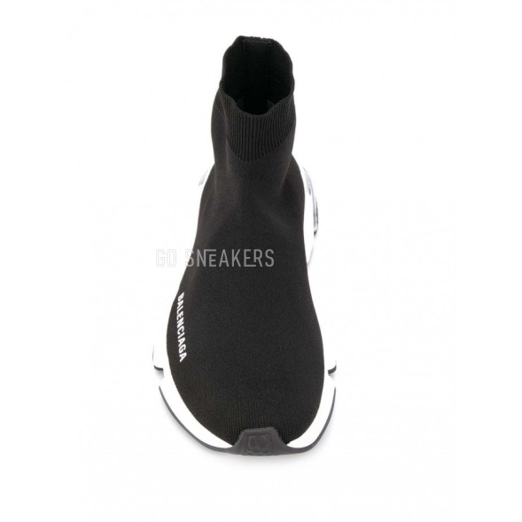 Женские кроссовки Balensiaga SPEED CLEAR SOLE SNEAKER IN BLACK/WHITE